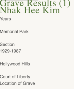 Nhak Hee Kim grave