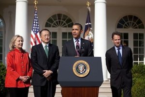Barack Obama, Hillary Clinton, Jim Yong Kim