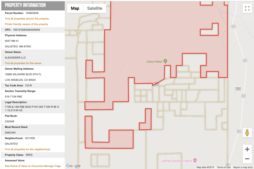 Hollywood north of Jeffrey Epstein New Mexico