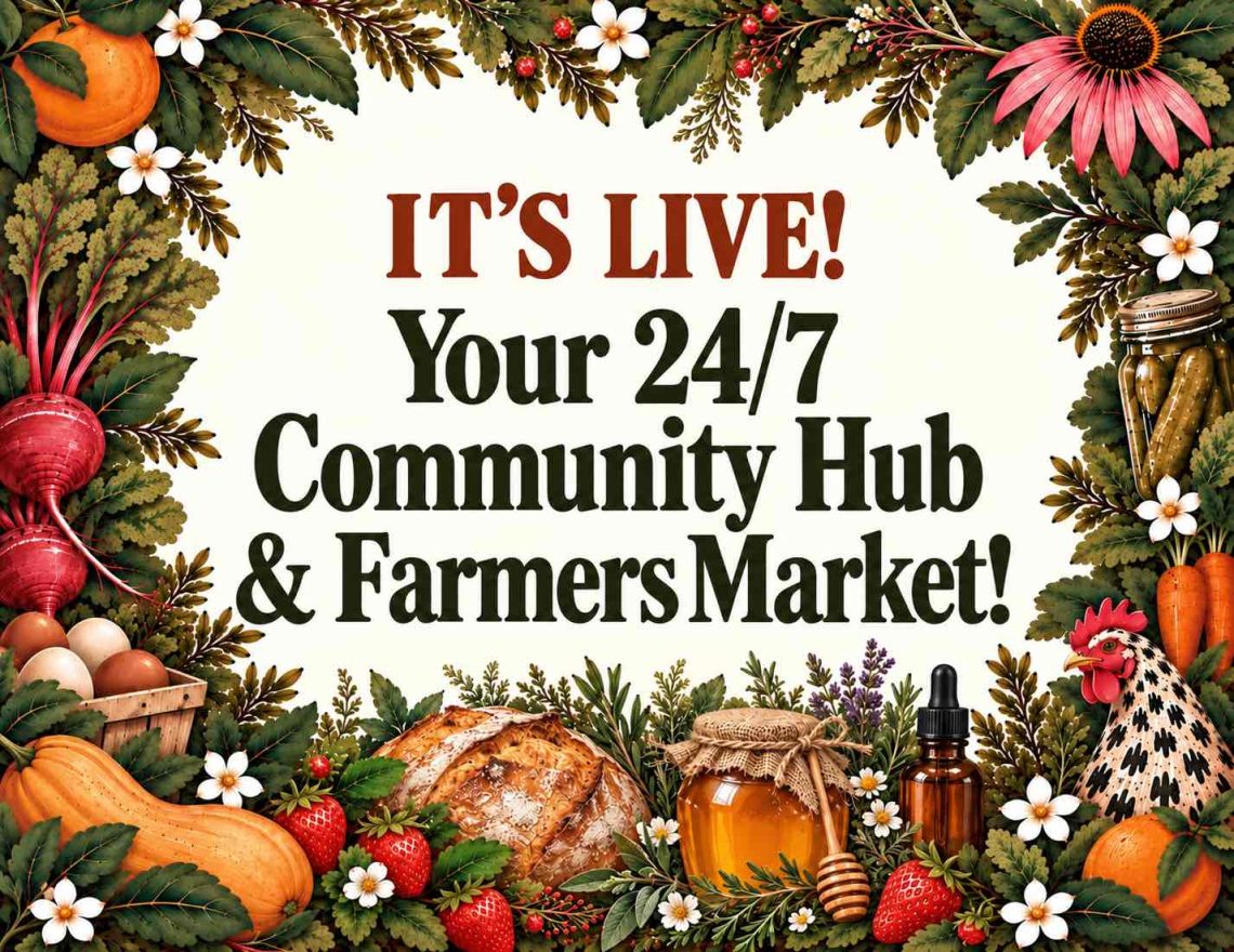 It's Live! Your 24/7 Community Hub & Farmers Market!